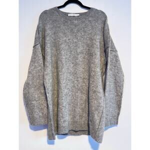Golden Goose Deluxe Brand Gray Oversized Mohair Wool Blend Sweater Italy Sz L